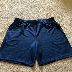 Navy blue athletic works shorts